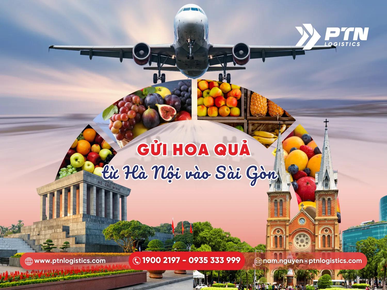 Dịch vụ gửi hoa quả từ Hà Nội vào Sài Gòn