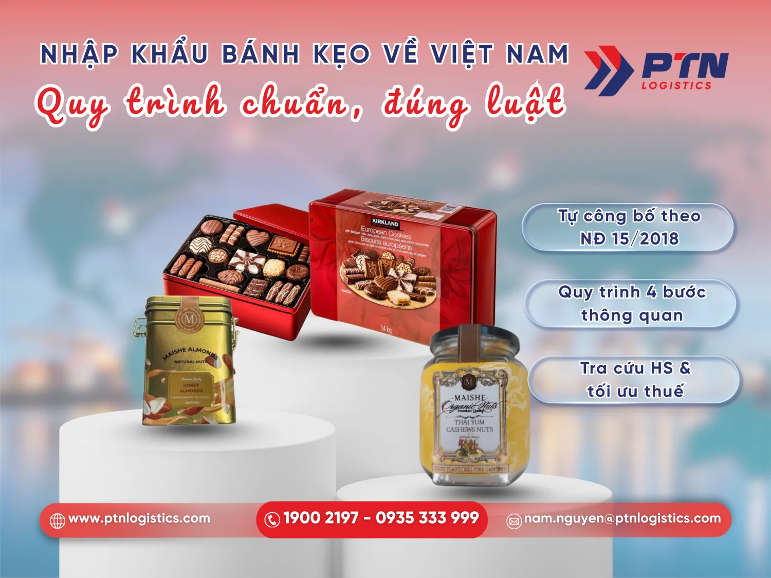 Dịch vụ nhập khẩu bánh kẹo