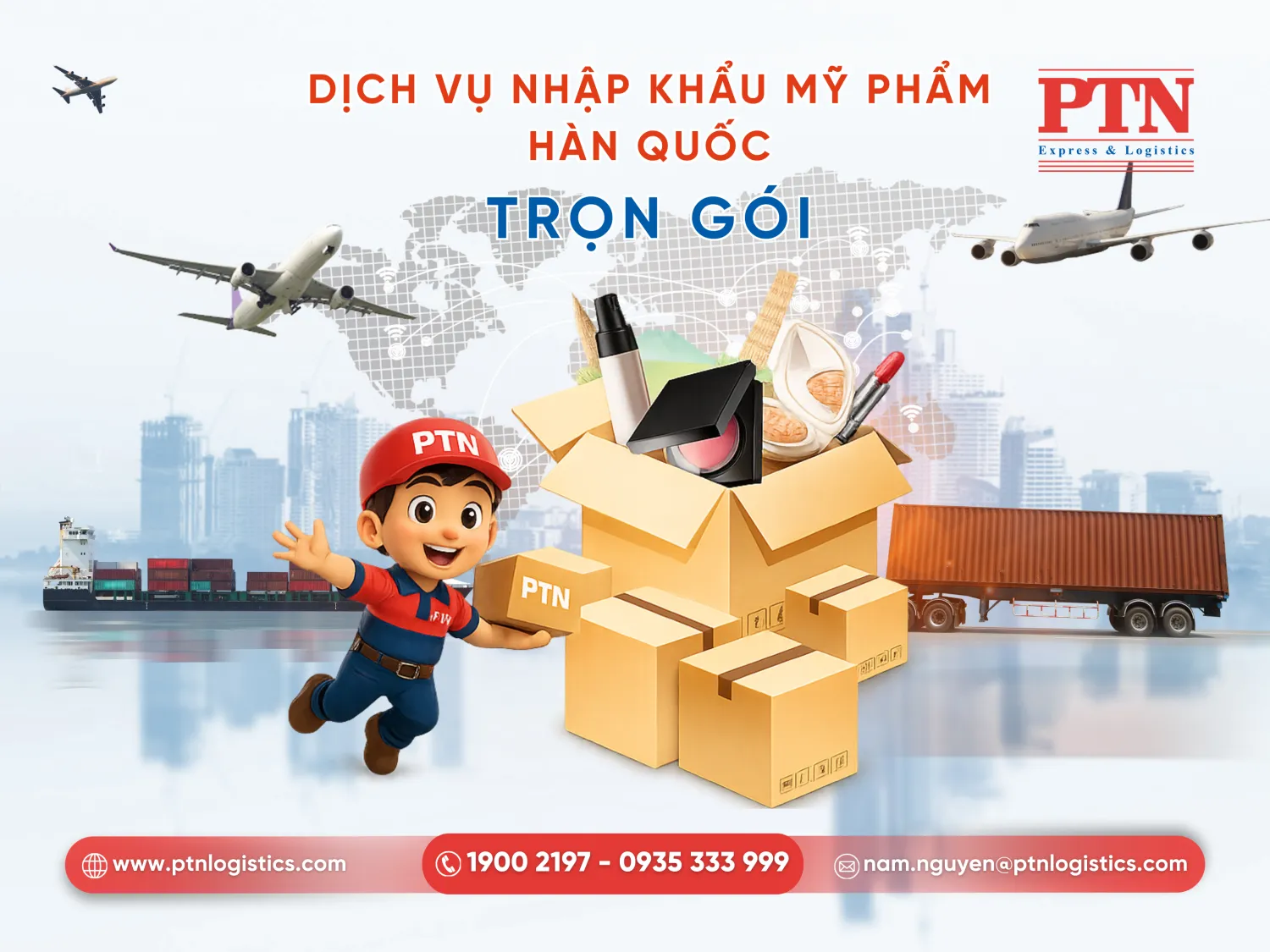Dịch vụ nhập khẩu mỹ phẩm tại PTN 