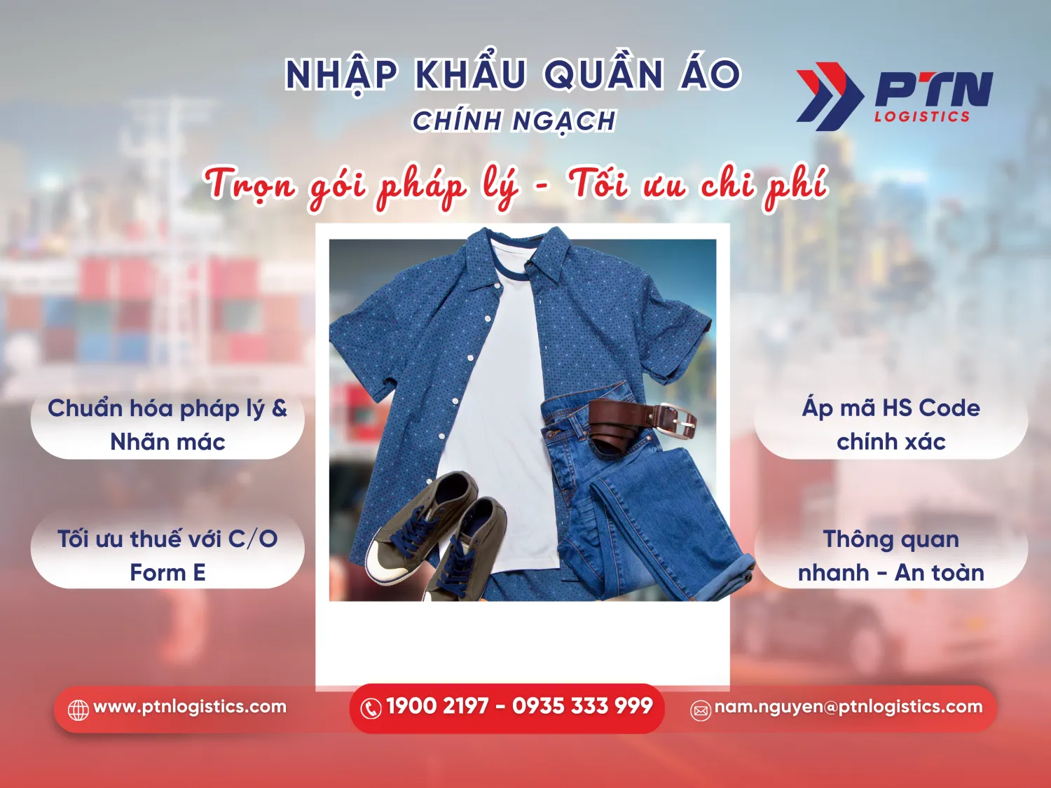 Dịch vụ nhập khẩu quần áo