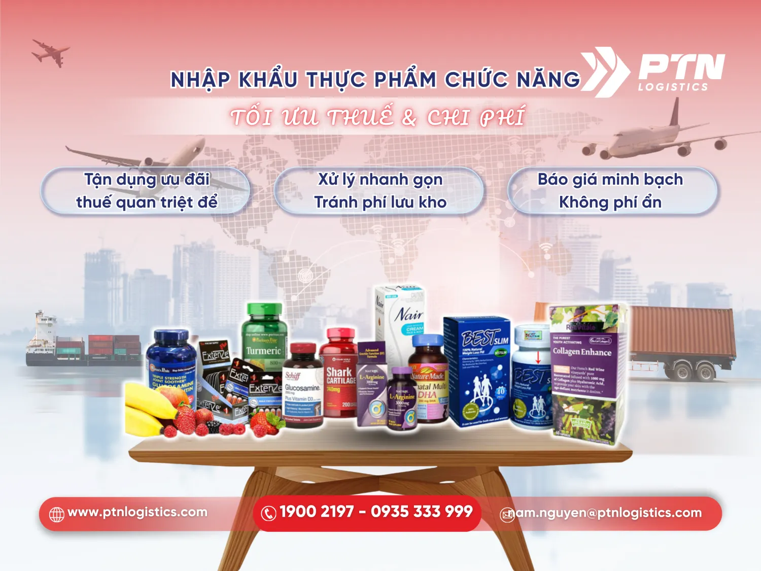 Dịch vụ nhập khẩu thực phẩm chức năng