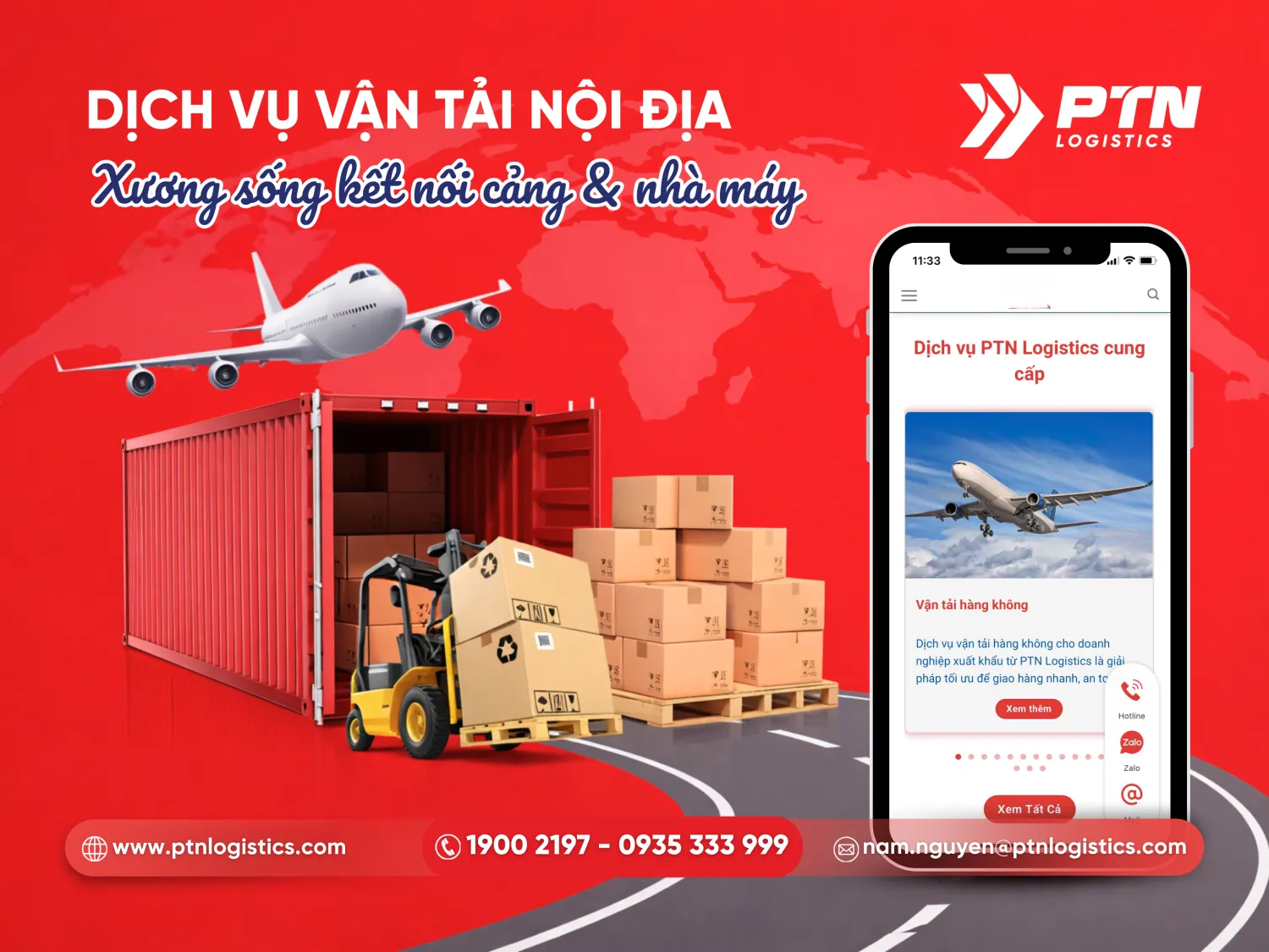 Dịch vụ vận tải nội địa xương sống kết nối cảng và nhà máy