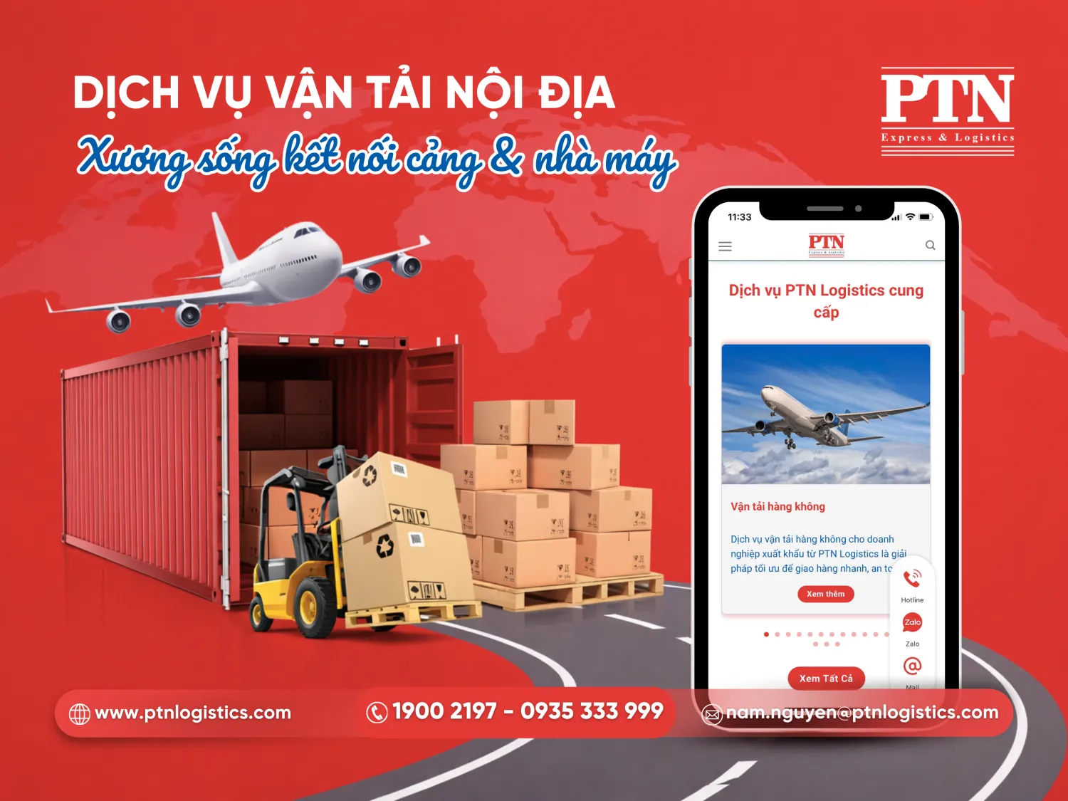 Dịch vụ vận tải nội địa