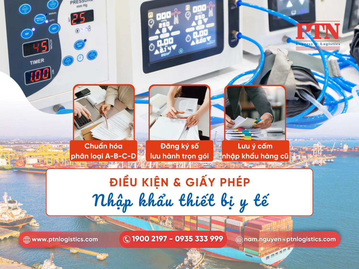 Điều kiện và giấy phép nhập khẩu thiết bị y tế