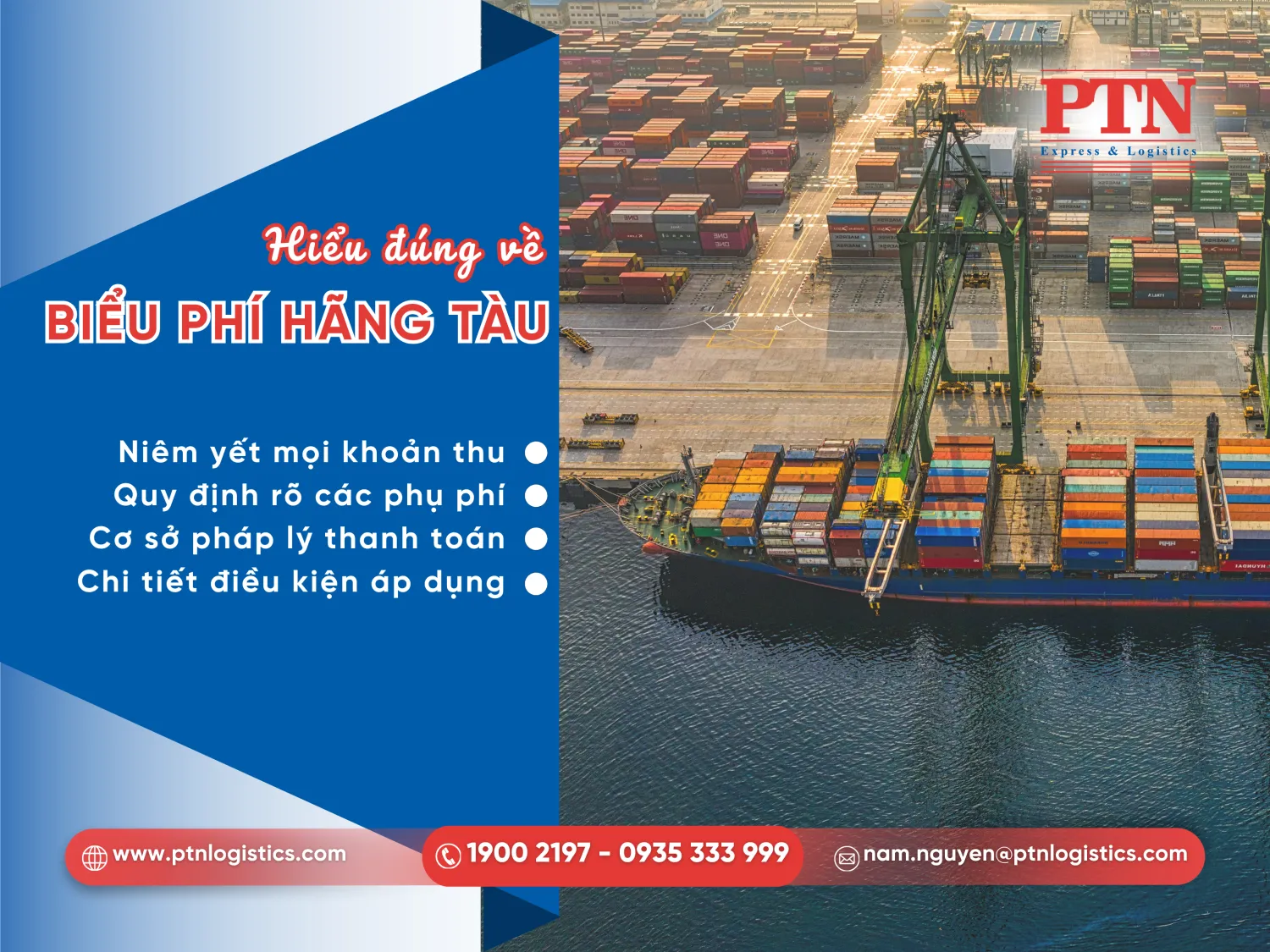 Định nghĩa biểu phí hãng tàu