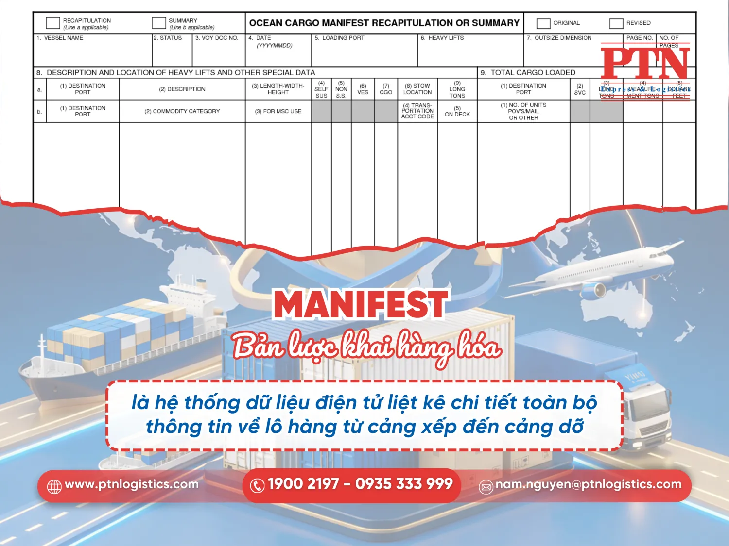 Định nghĩa manifest trong xuất nhập khẩu