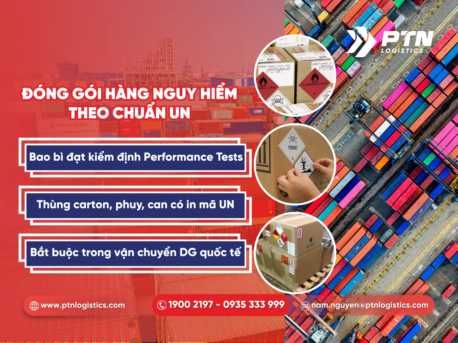 Đóng gói cho hàng nguy hiểm theo chuẩn UN