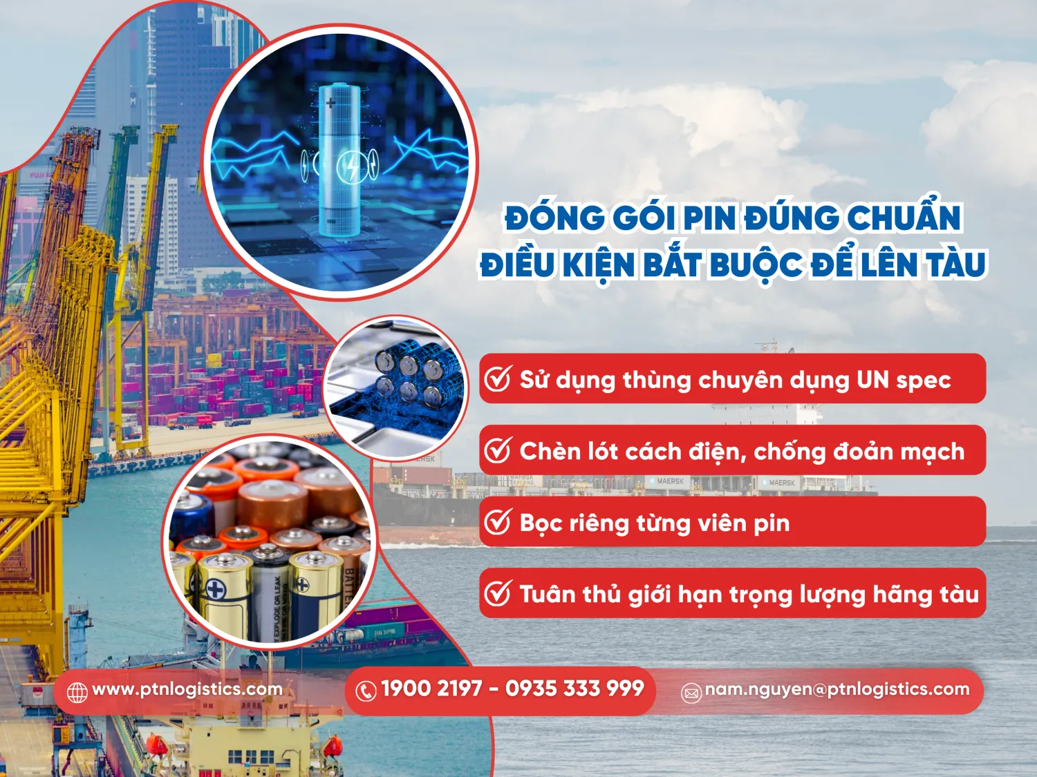 Đóng gói pin đúng chuẩn - Điều kiện bắt buộc để lên tàu