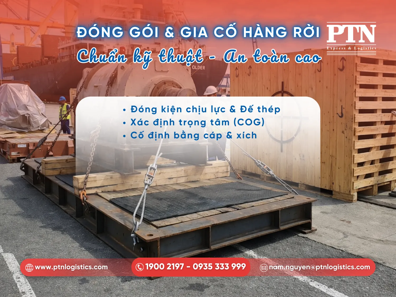 Đóng gói và gia cố hàng hóa