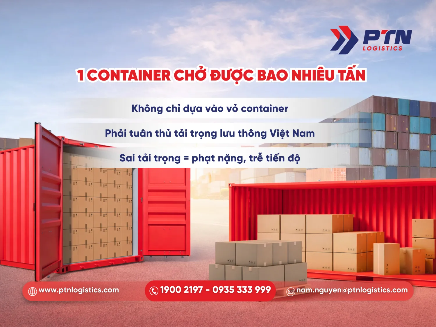 Giải đáp: 1 container chở được bao nhiêu tấn