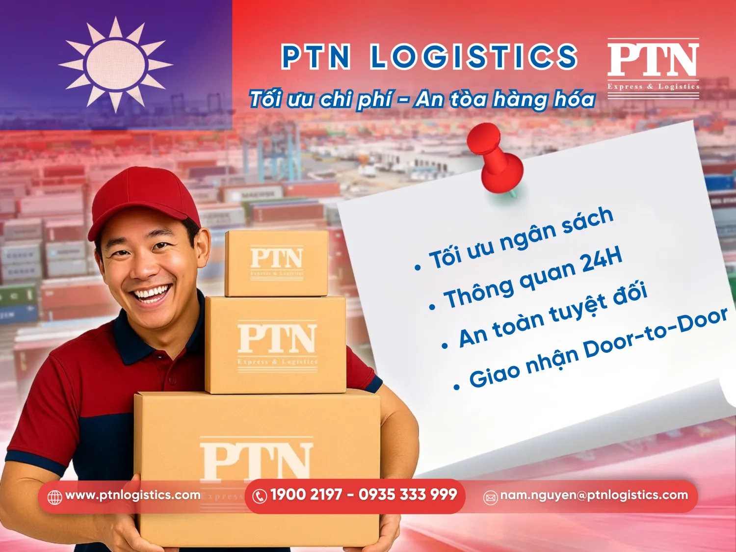 Giải pháp vận chuyển Đài - Việt từ PTN