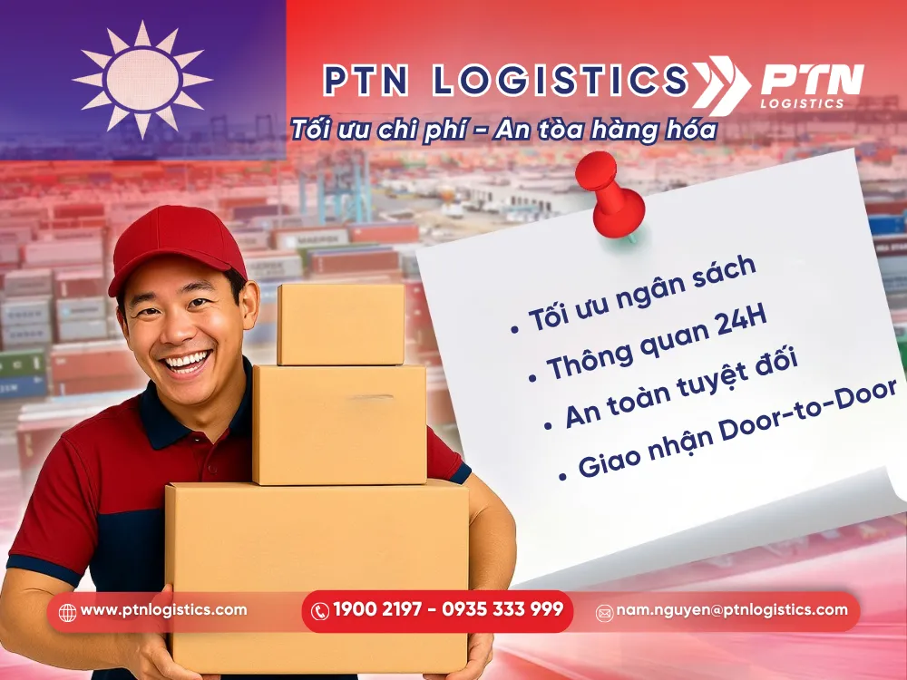 Giải pháp vận chuyển Đài - VIệt từ PTN Logistics