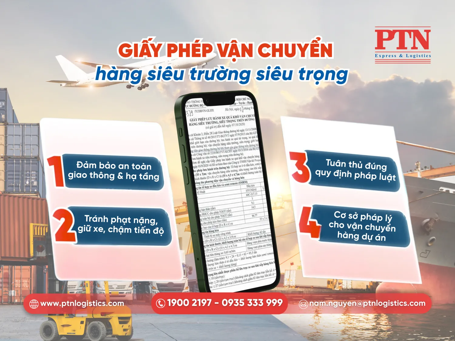 Giấy phép vận chuyển hàng siêu trường siêu trọng