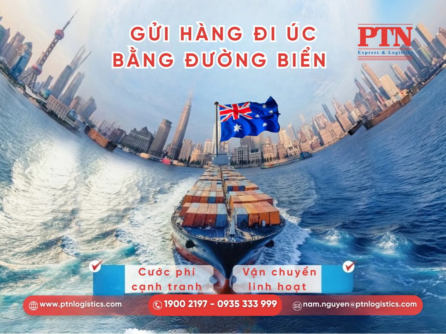 Gửi hàng đi Úc bằng đường biển