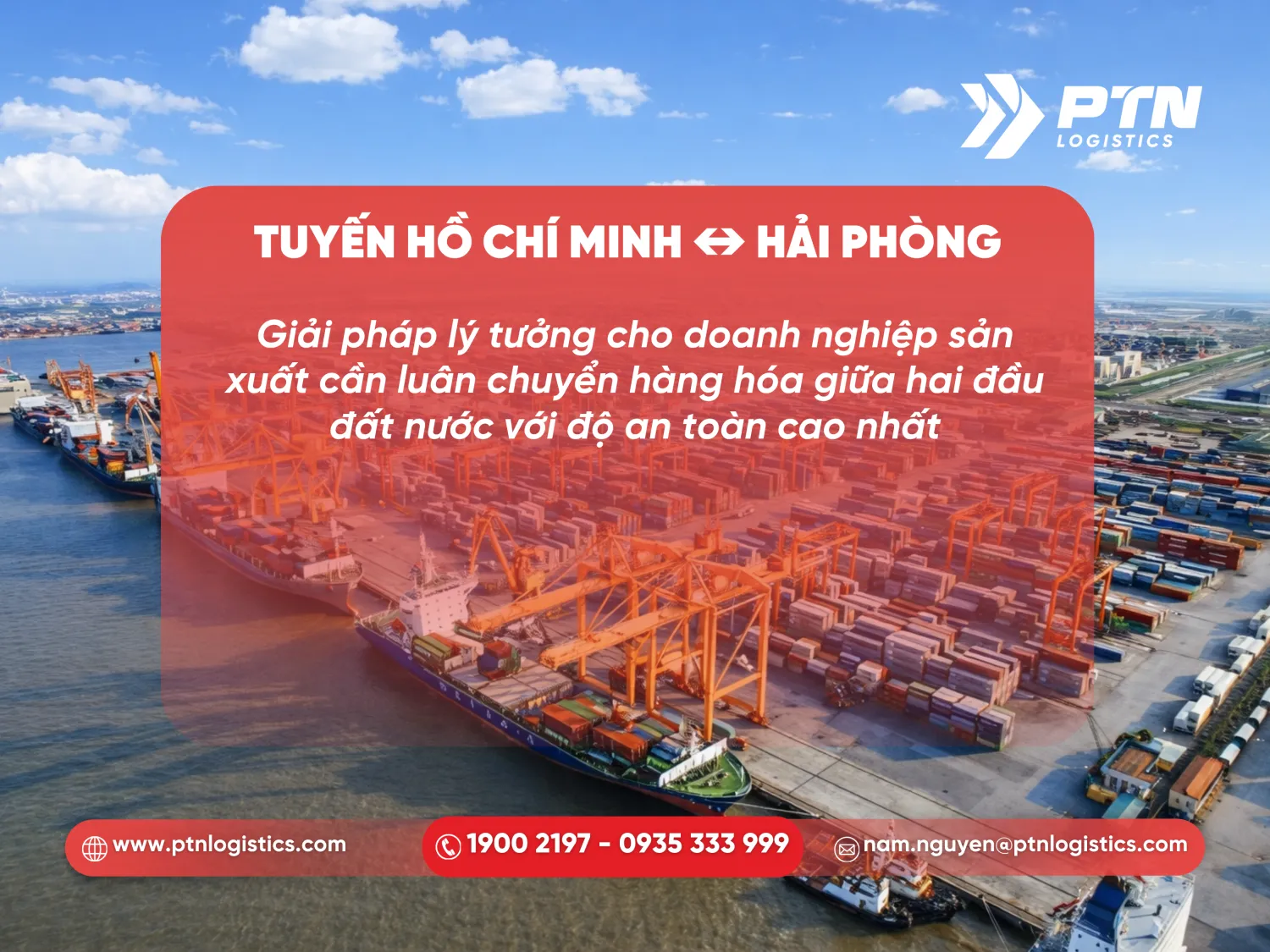 Gửi hàng với tuyến Hồ Chí Minh-Hải Phòng
