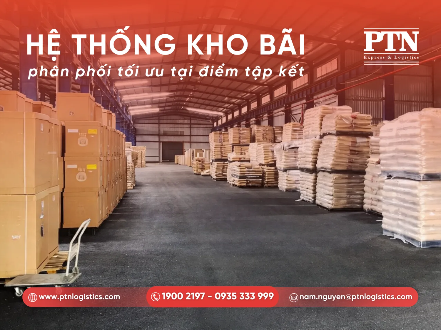 Hệ thống kho bãi và phân hóa tại điểm tập kết