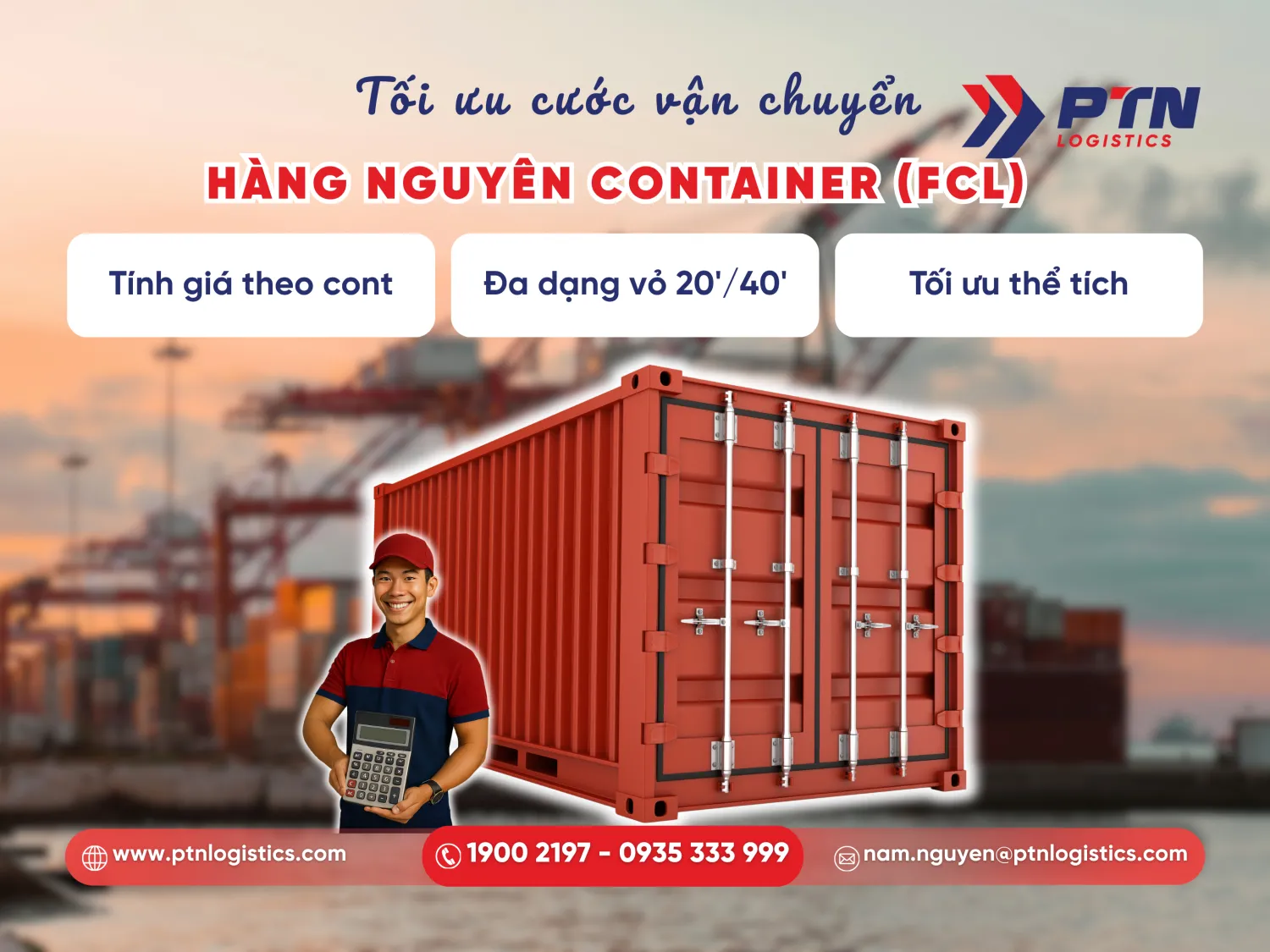 Hướng dẫn cách tính giá cước container FCL