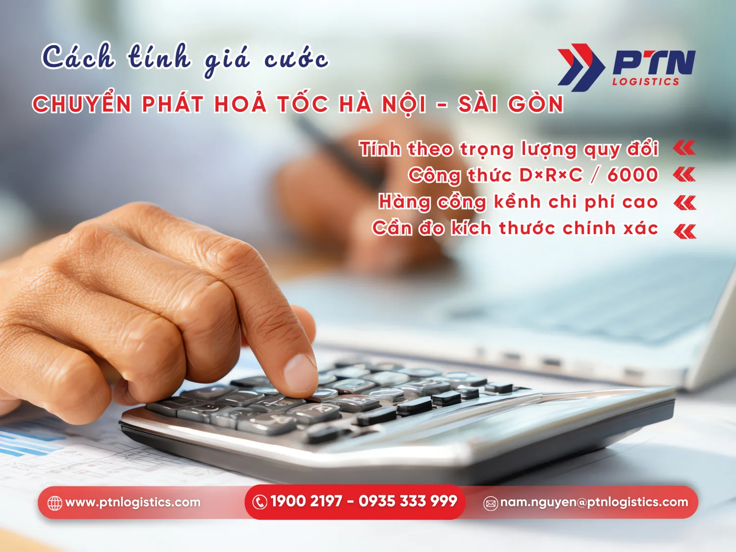 Hướng dẫn cách tính giá cước trong chuyển phát hỏa tốc