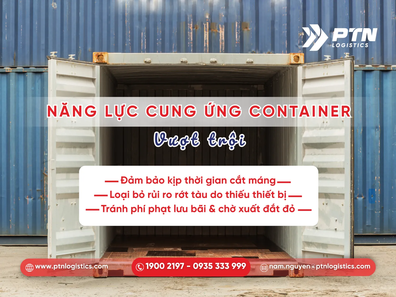 Khả năng cung cấp vỏ container trong các mùa cao điểm