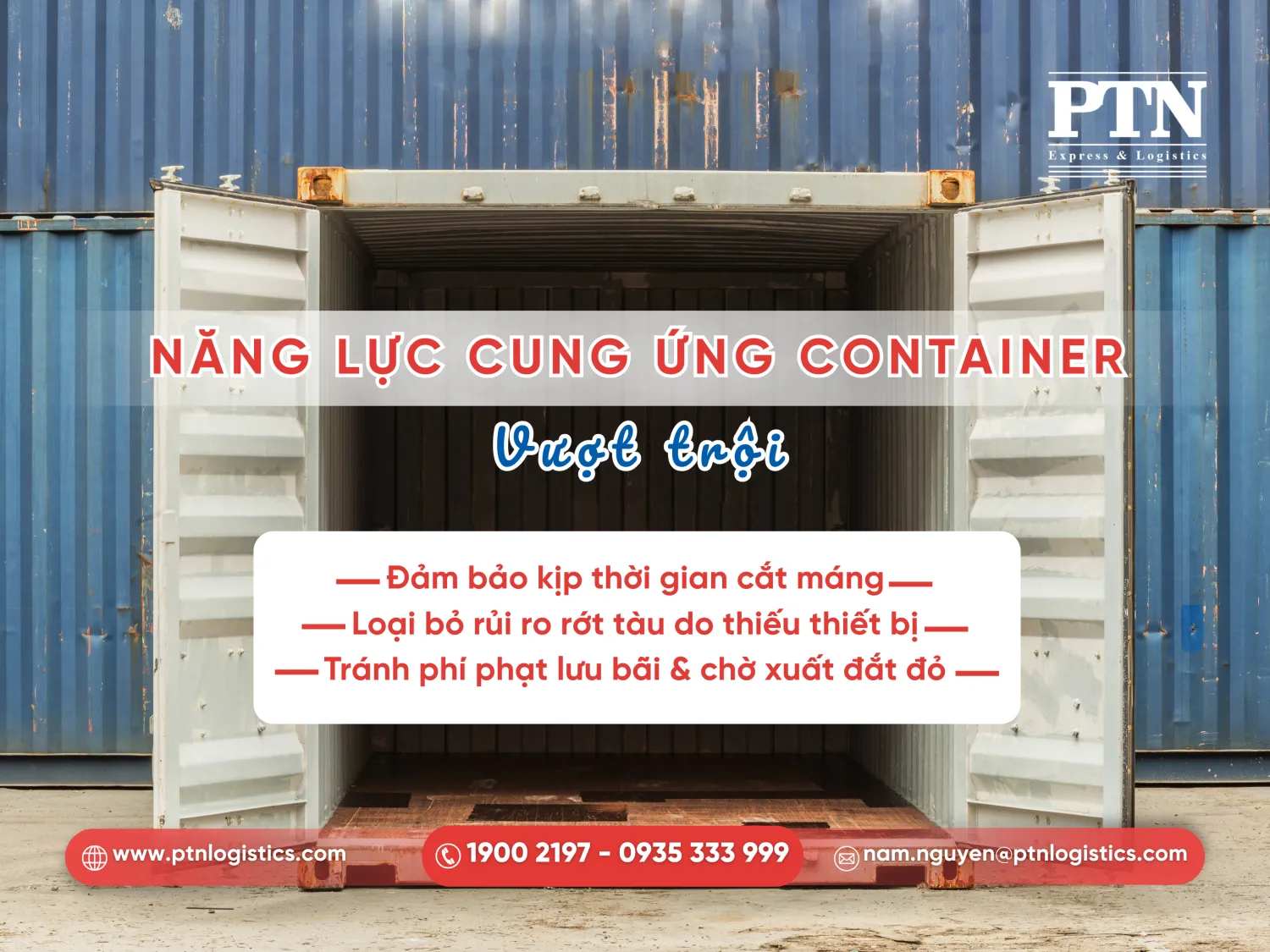Khả năng cung cấp vỏ container trong mùa cao điểm