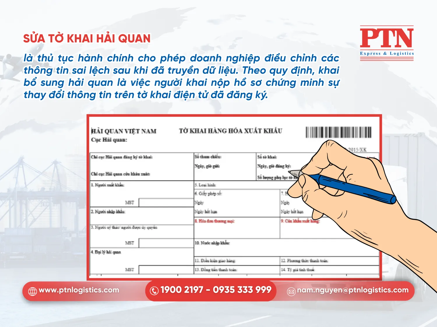 Khái niệm về sửa tờ khai