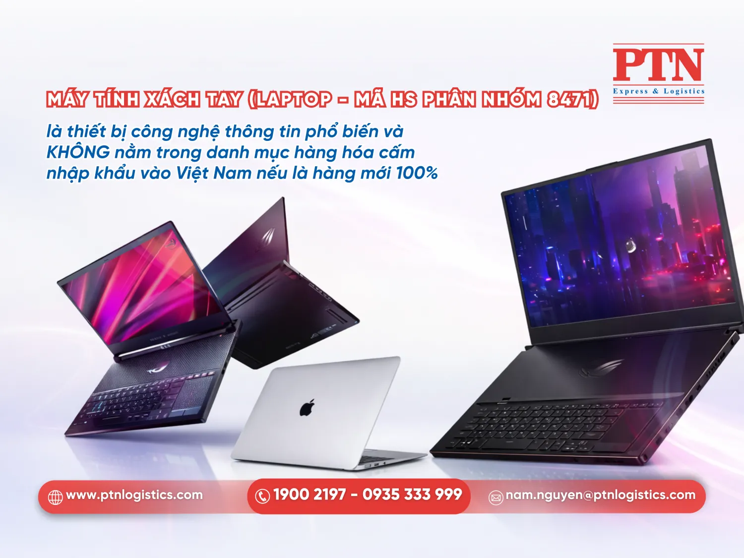 Laptop có thuộc danh mục cấm nhập khẩu không?