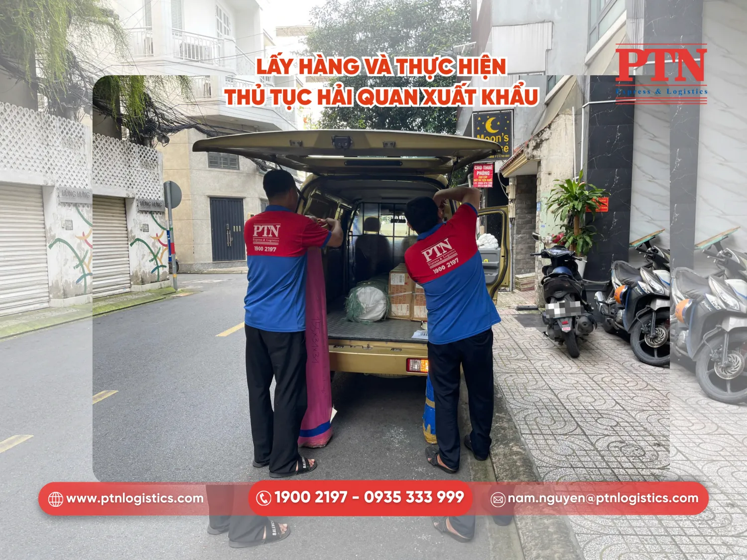 Lấy hàng và thực hiện thủ tục hải quan xuất khẩu