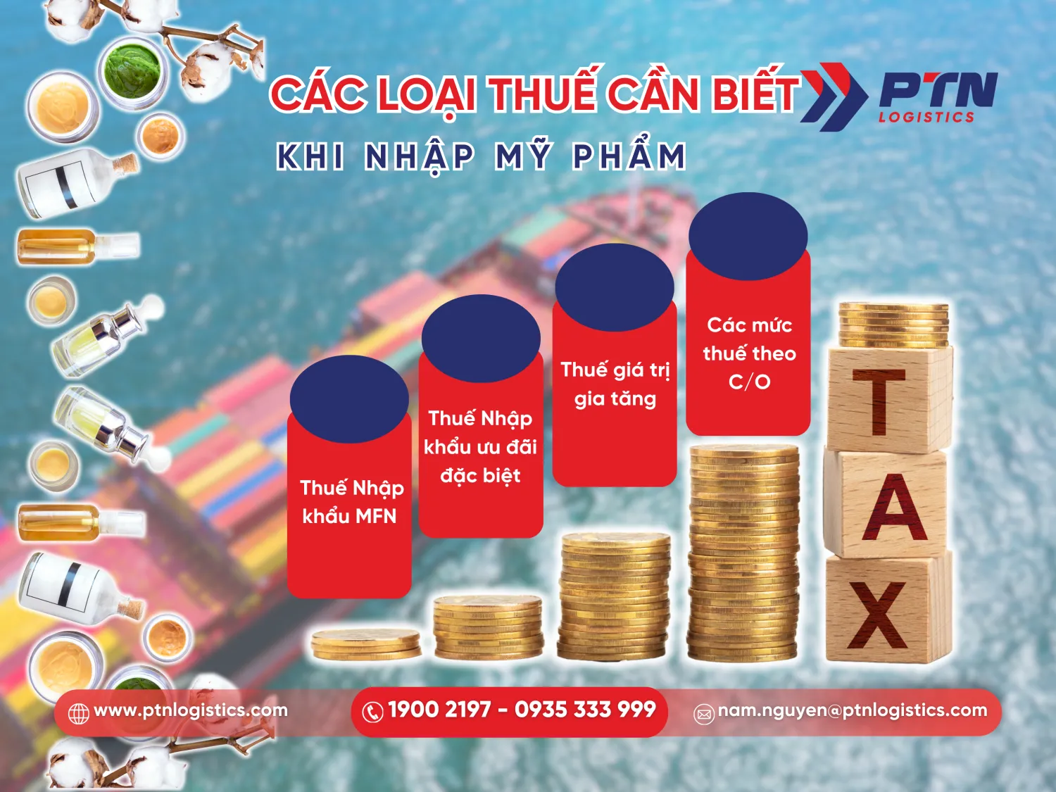 Loại thuế phải nộp khi nhập khẩu mỹ phẩm