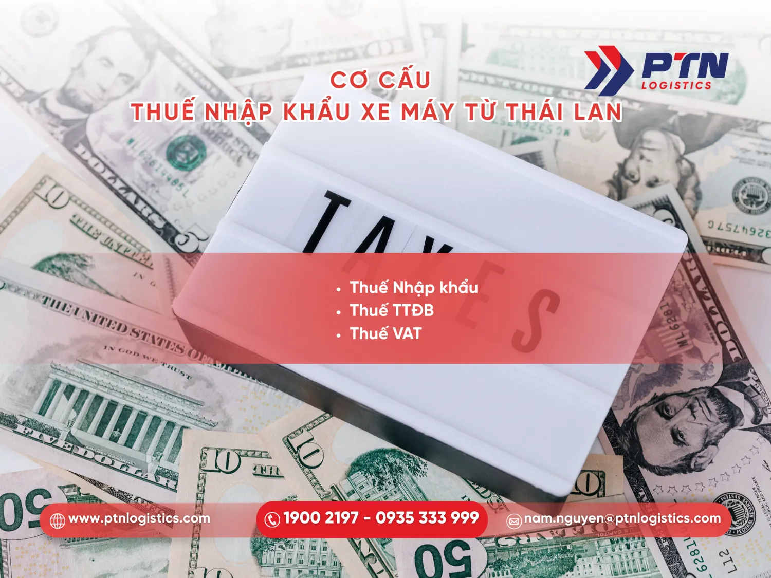 Loại thuế phải nộp khi nhập khẩu xe máy