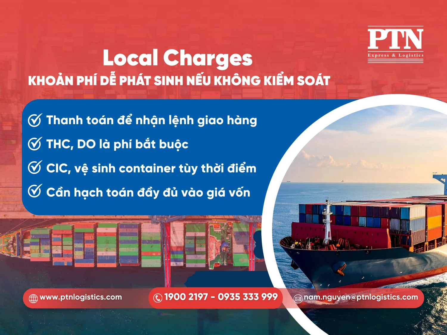 Local charges - Khoản phí dễ phát sinh nếu không kiểm soát