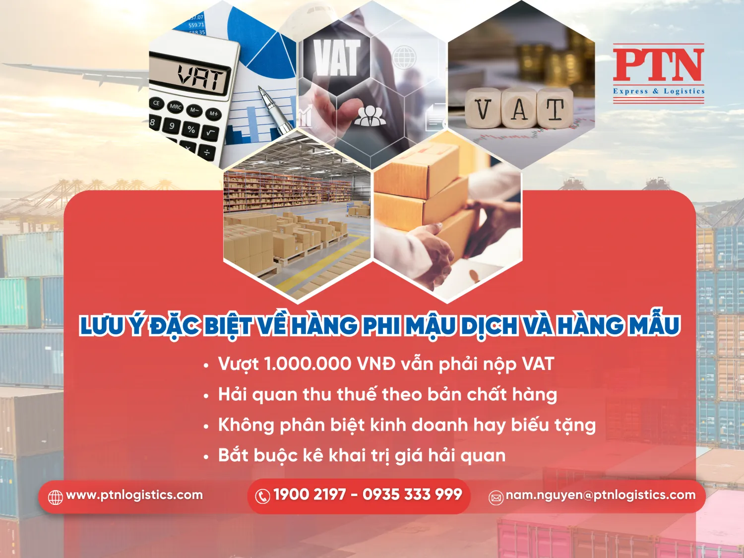 Lưu ý đặc biệt về hàng phi mậu dịch và hàng mẫu