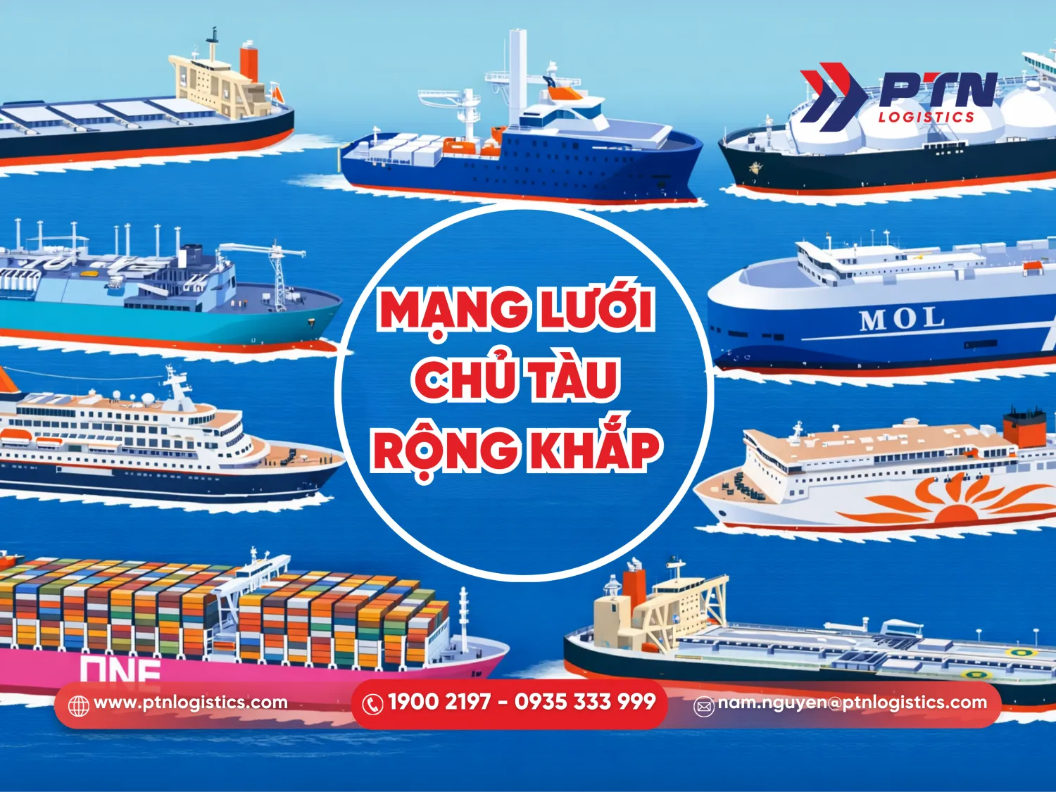 Mạng lưới chủ tàu rộng khắp toàn cầu