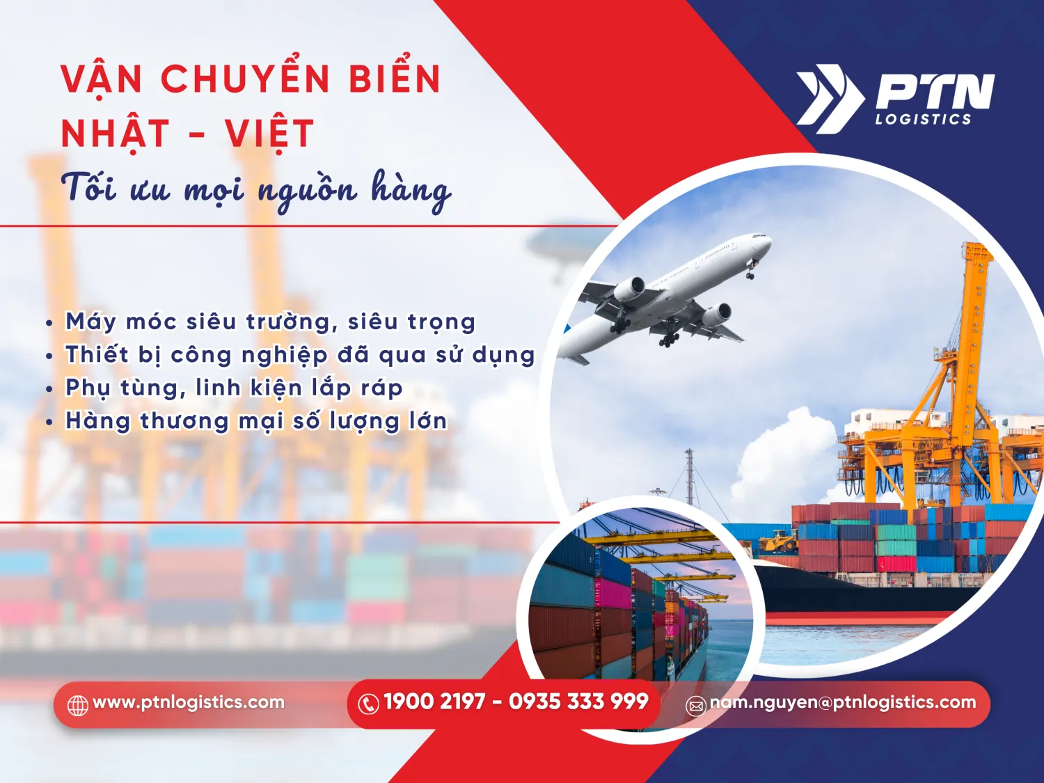 Mặt hàng thường vận chuyển từ Nhật về Việt Nam bằng đường biển
