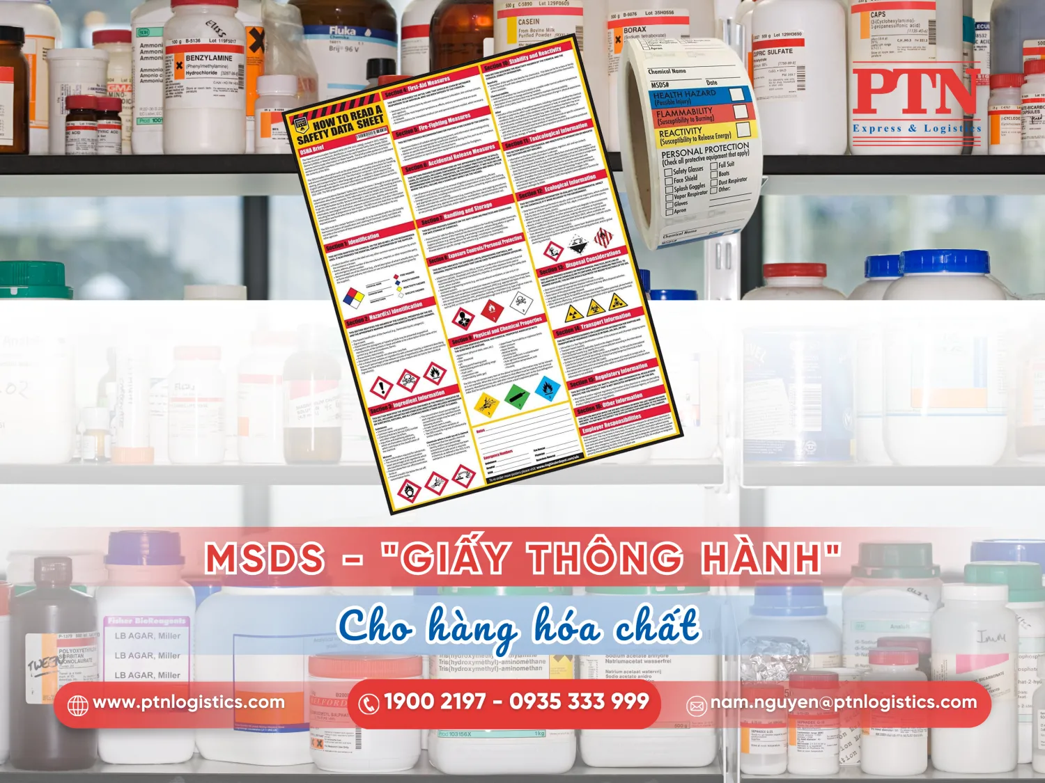 MSDS cho hàng hóa chất