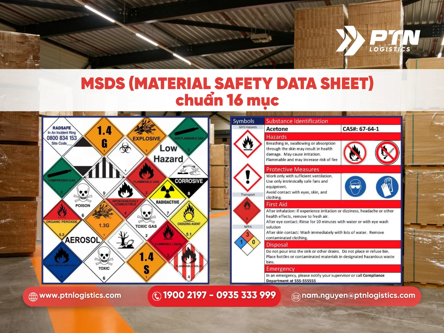 MSDS (Material safe data sheet) chuẩn 16 mục