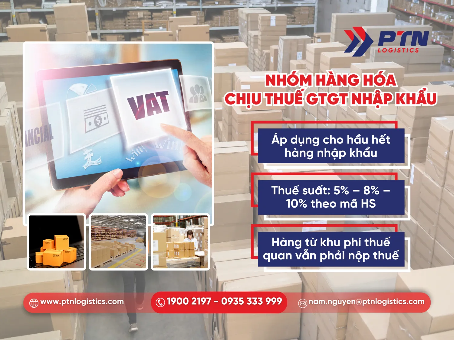 Nhóm hàng hóa chịu thuế GTGT nhập khẩu
