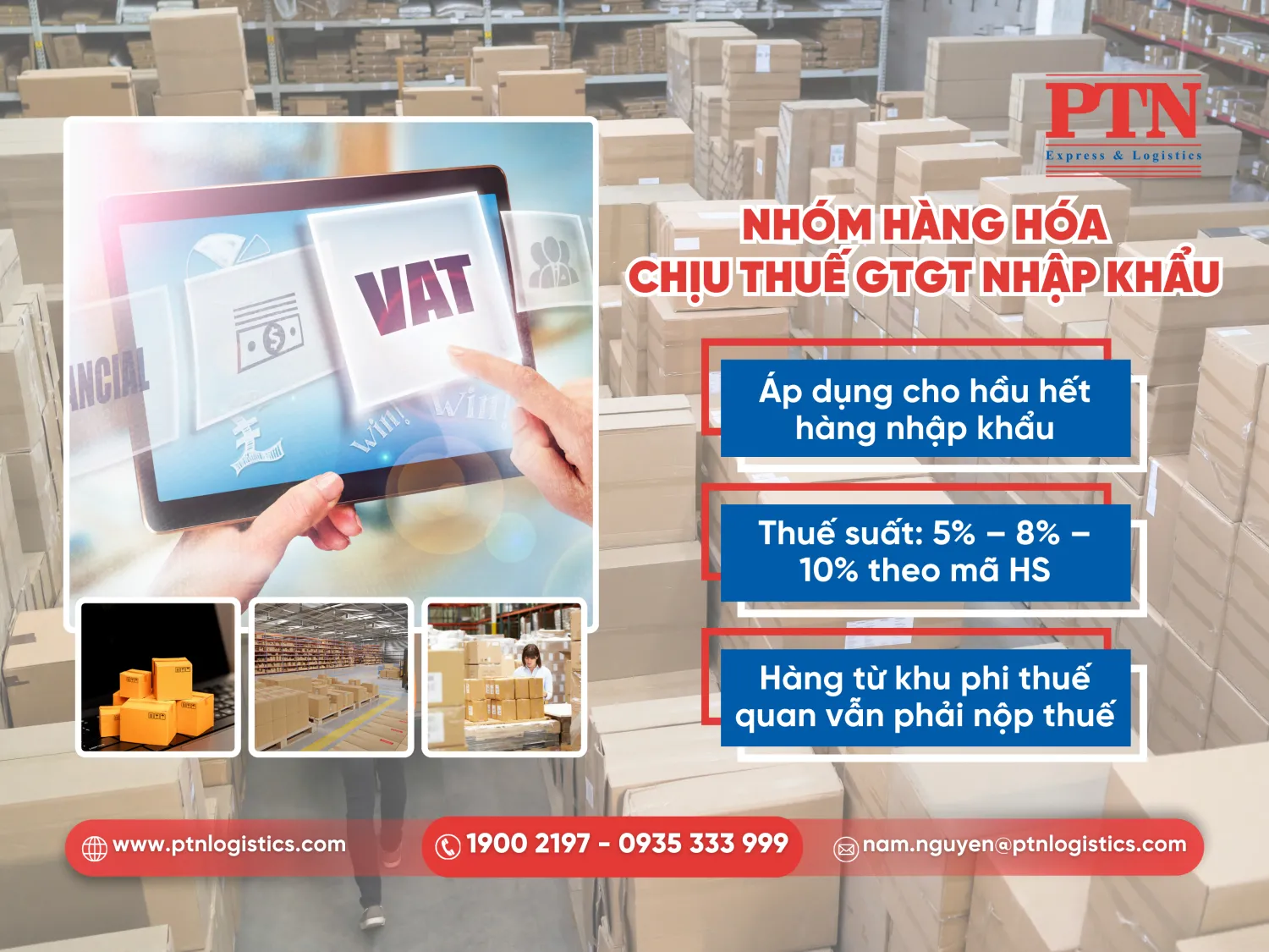 Nhóm hàng hóa chịu thuế GTGT nhập khẩu