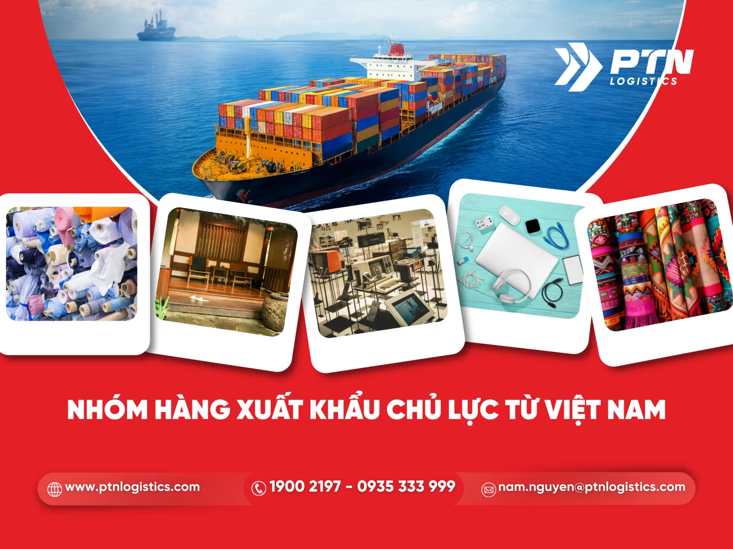 Nhóm hàng hóa xuất khẩu chủ lực từ Việt Nam