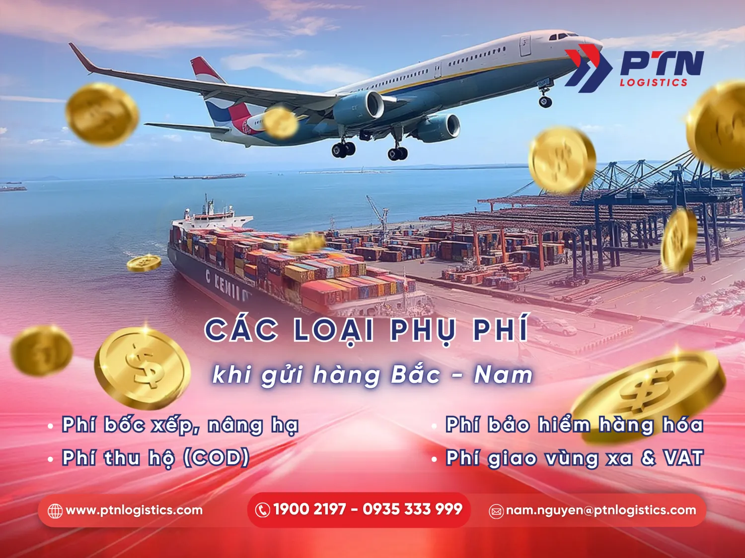 Những loại phụ phí thường gặp khi gửi hàng Bắc Nam