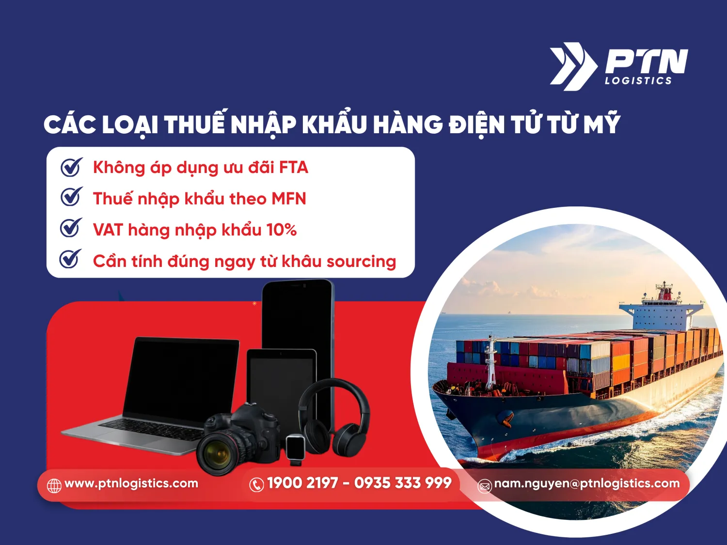 Những loại thuế nhập khẩu hàng điện tử từ Mỹ
