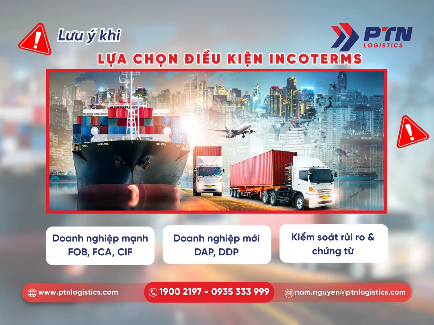 Những lưu ý khi lựa chọn incoterm