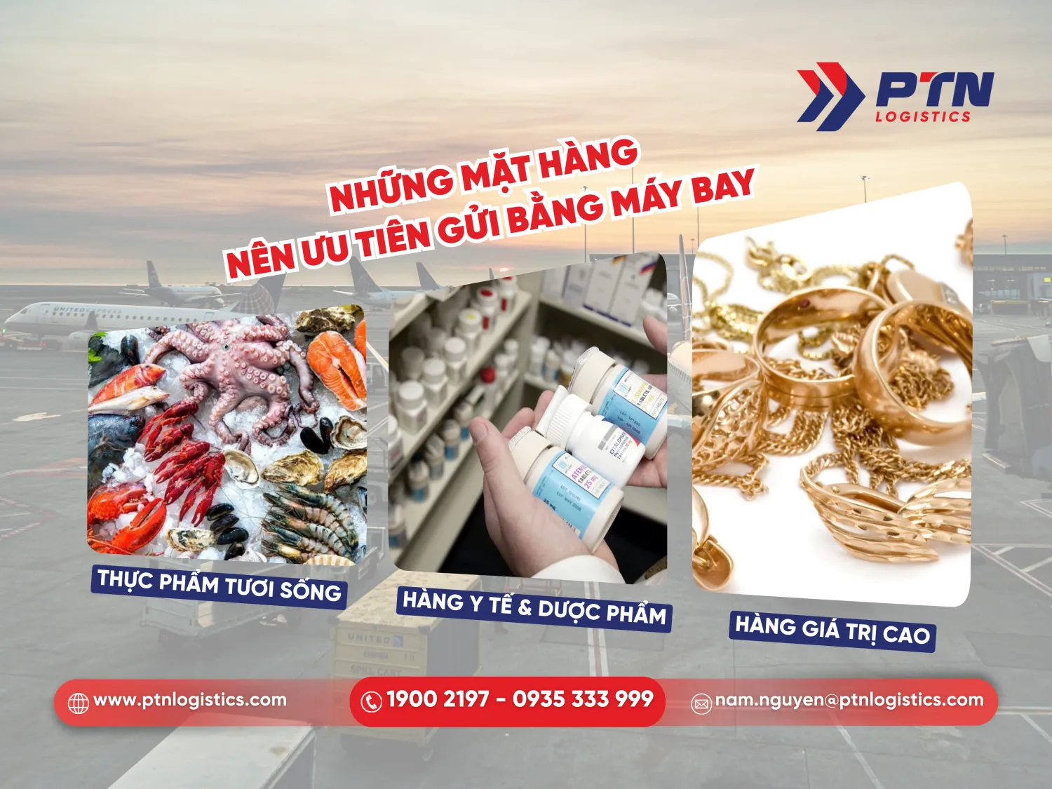 Những mặt hàng nên ưu tiên vận chuyển bằng máy bay