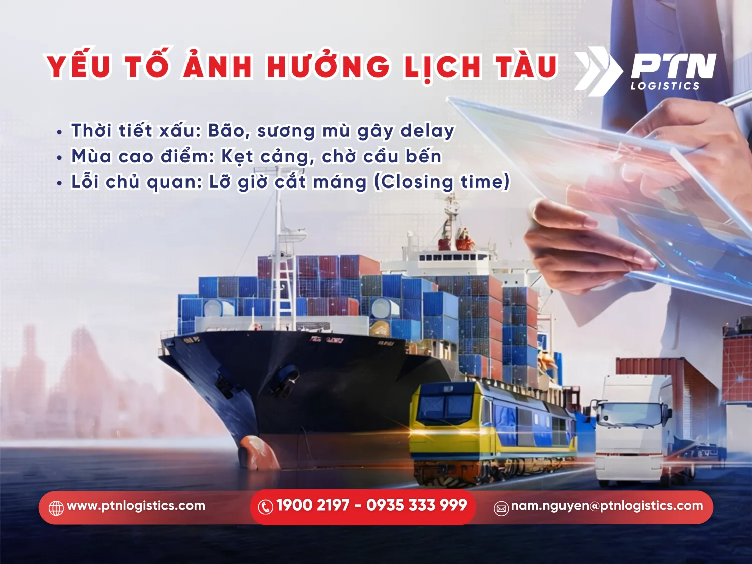 Những yếu tố ảnh hưởng đến lịch tàu