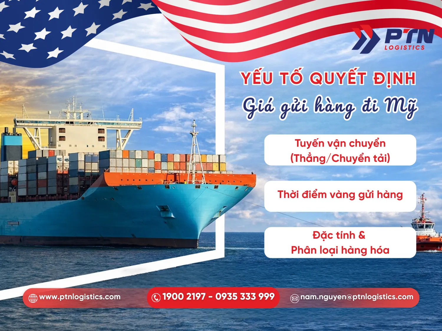Những yếu tố quyết định đến bảng giá gửi hàng đi Mỹ