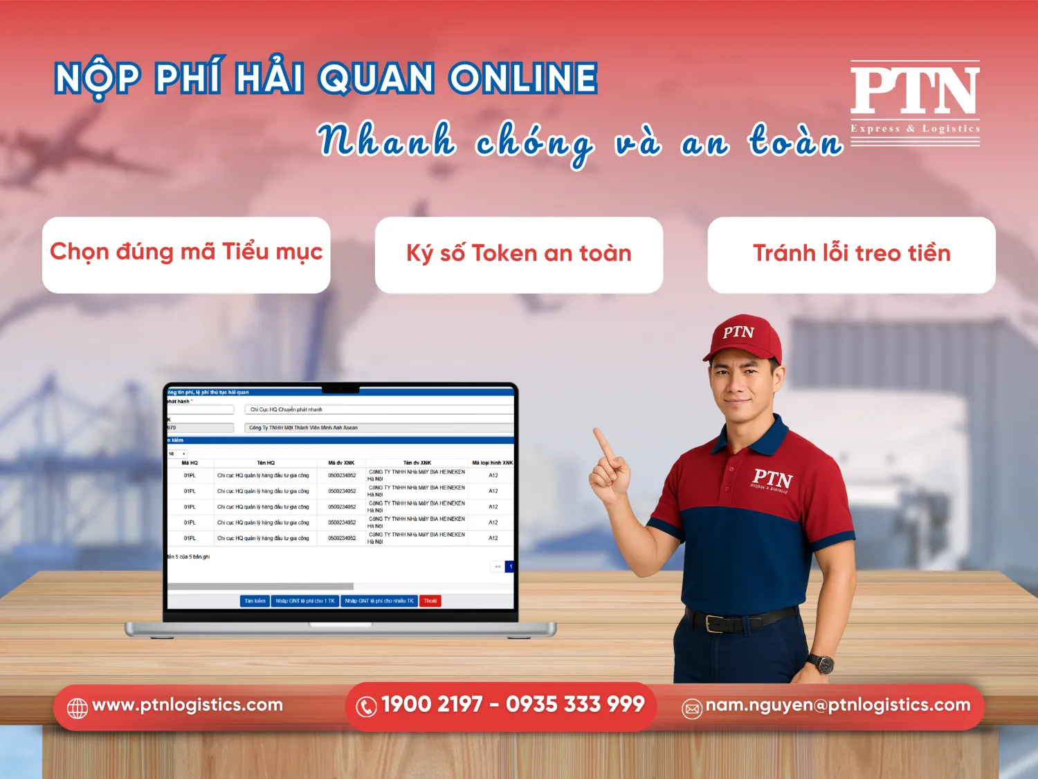 Nộp lệ phí tờ khai hải quan online