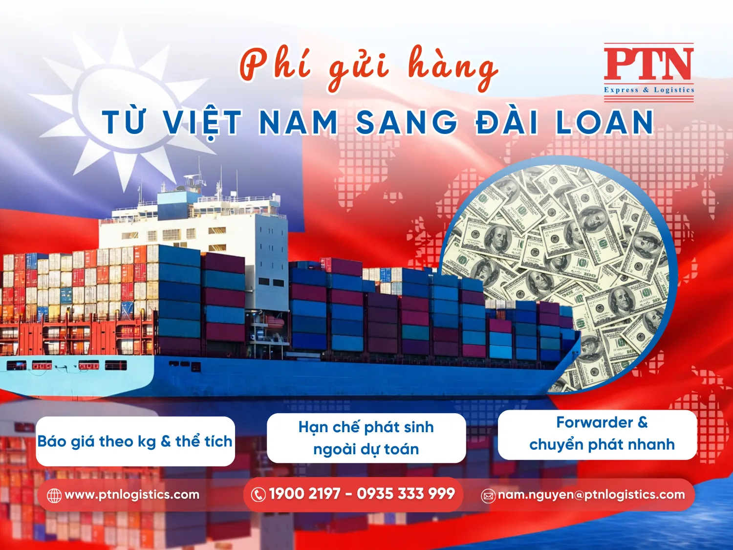 Phí gửi đồ từ Việt Nam sang Đài Loan