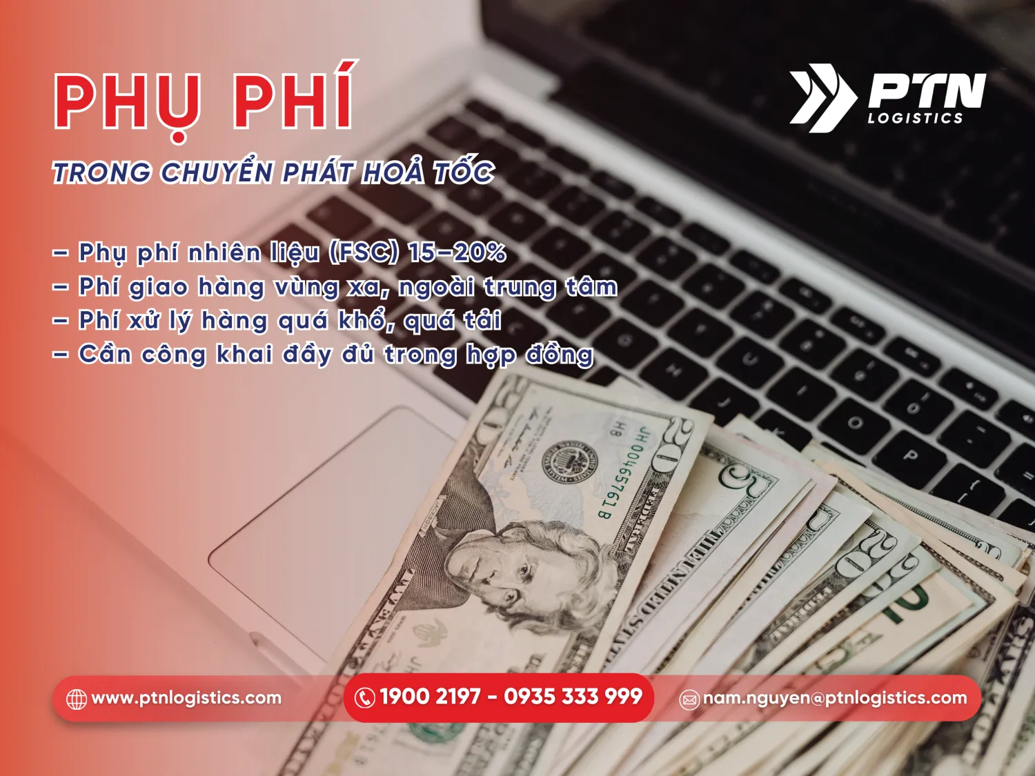 Phụ phí khi chuyển phát hỏa tốc Bắc Nam
