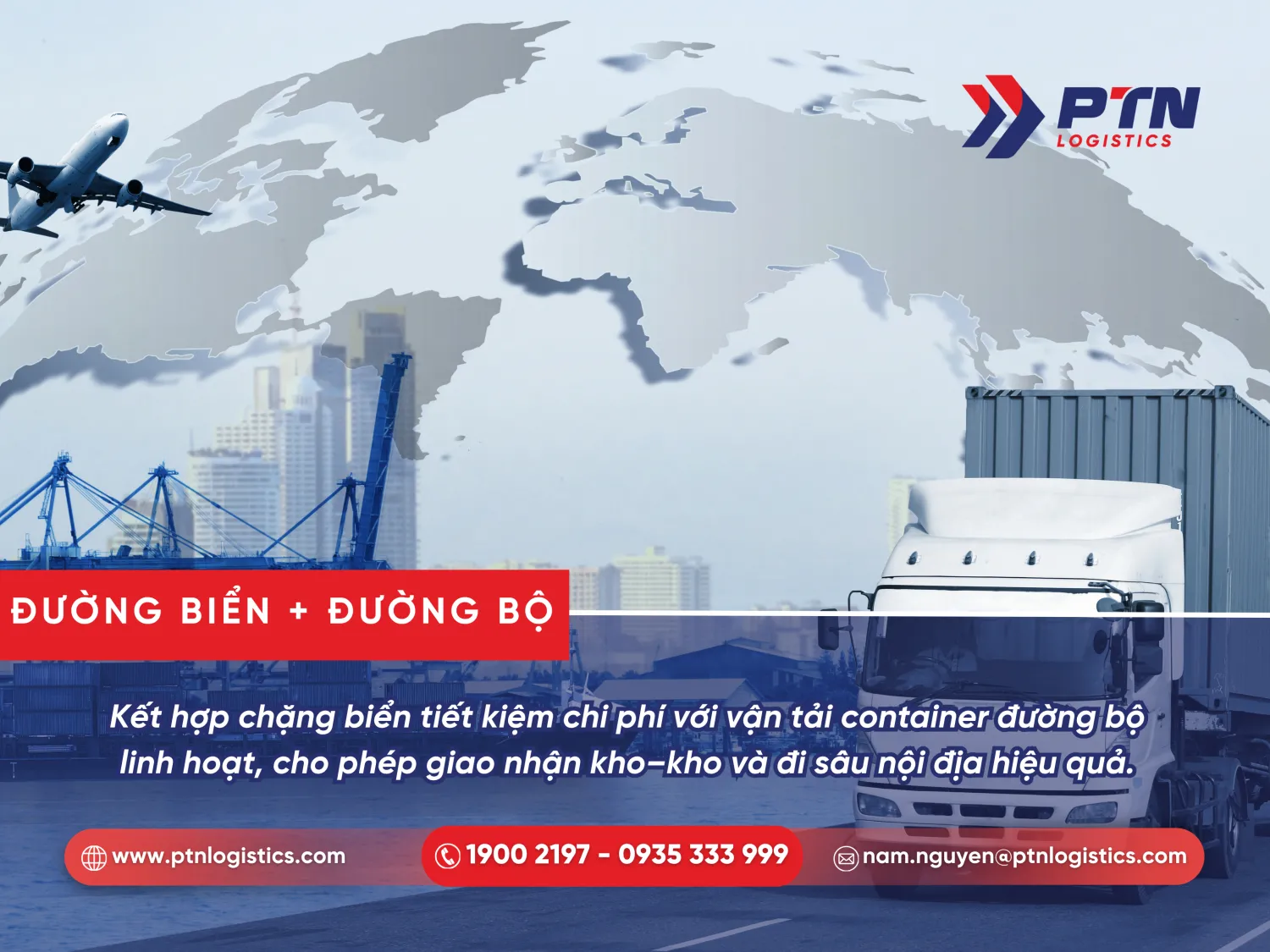 Phương thức vận tải đường biển kết hợp với đường bộ