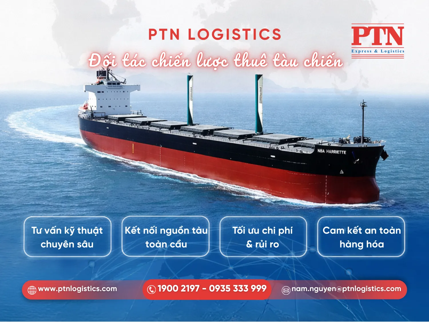 PTN cung cấp giải pháp thuê tàu chuyến