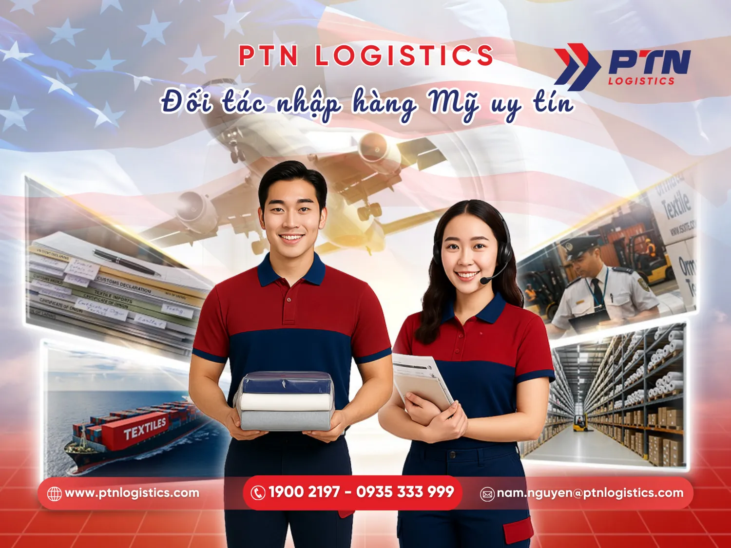 PTN là đối tác nhập hàng Mỹ uy tín
